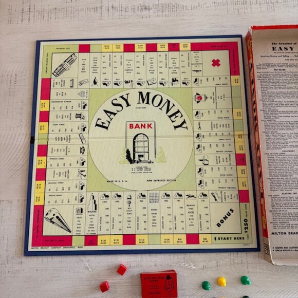 Vintage, Rare 1956 Milton Bradley Easy Money #4620 - Picture 2 of 11